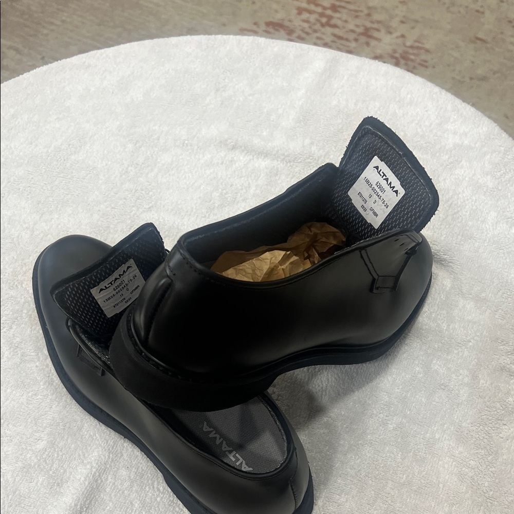 Black Leather Slip-On Loafers for Men